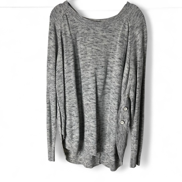 Lane Bryant Women’s Heather Grey Scoop Neck Sweater 100% Cotton - Sz.‎ 26/28 - Picture 1 of 8